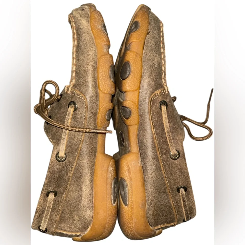 Twisted X Boys Brown leather Dress Shoe/loafers